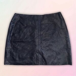 Retro, Britt Ryan, Black, Faux Snake Skin, Mini Skirt